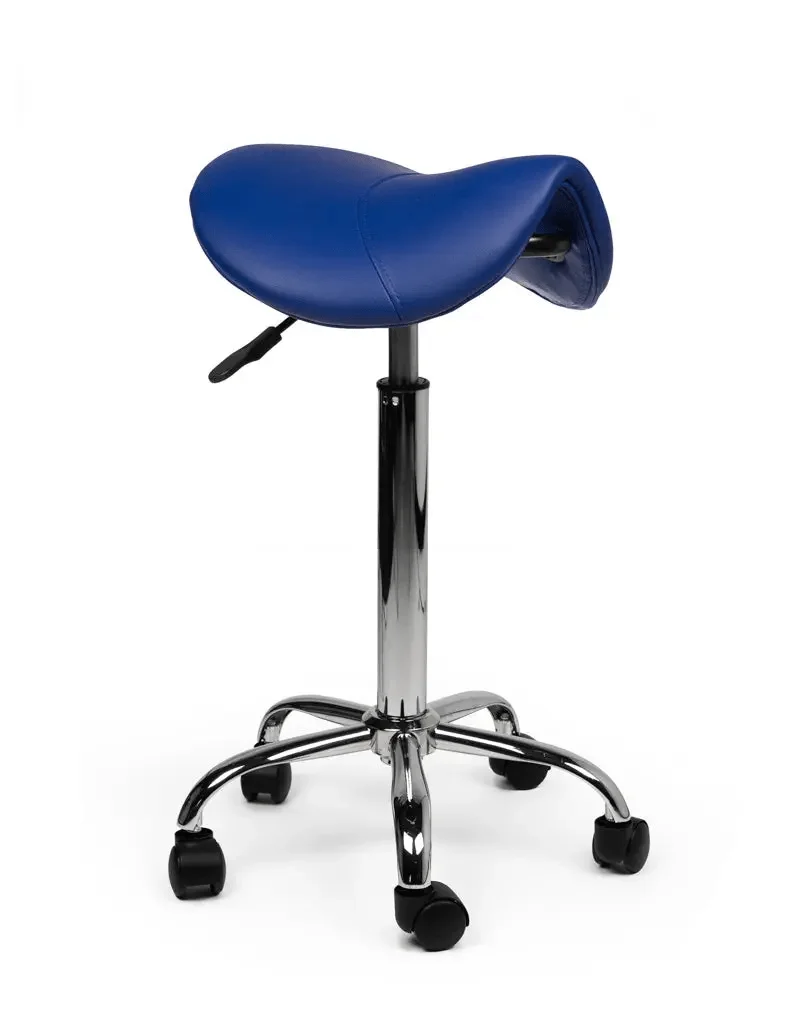 Ergonomische Zadelkruk Blauw Op Wielen