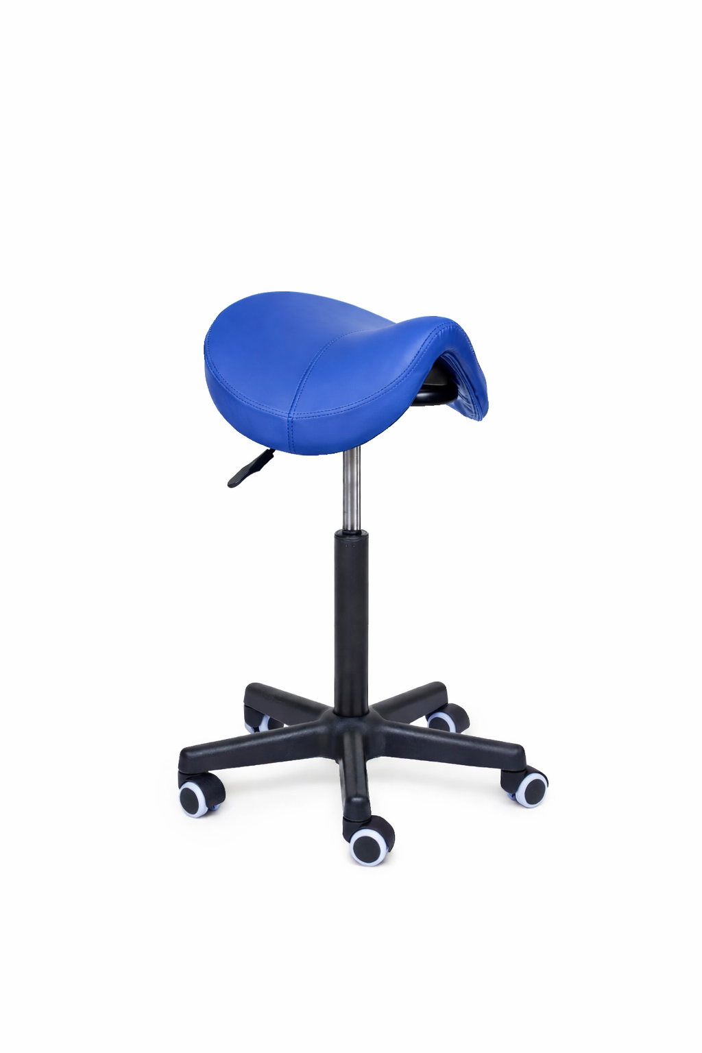 Zadelkruk Premium blauw op wielen