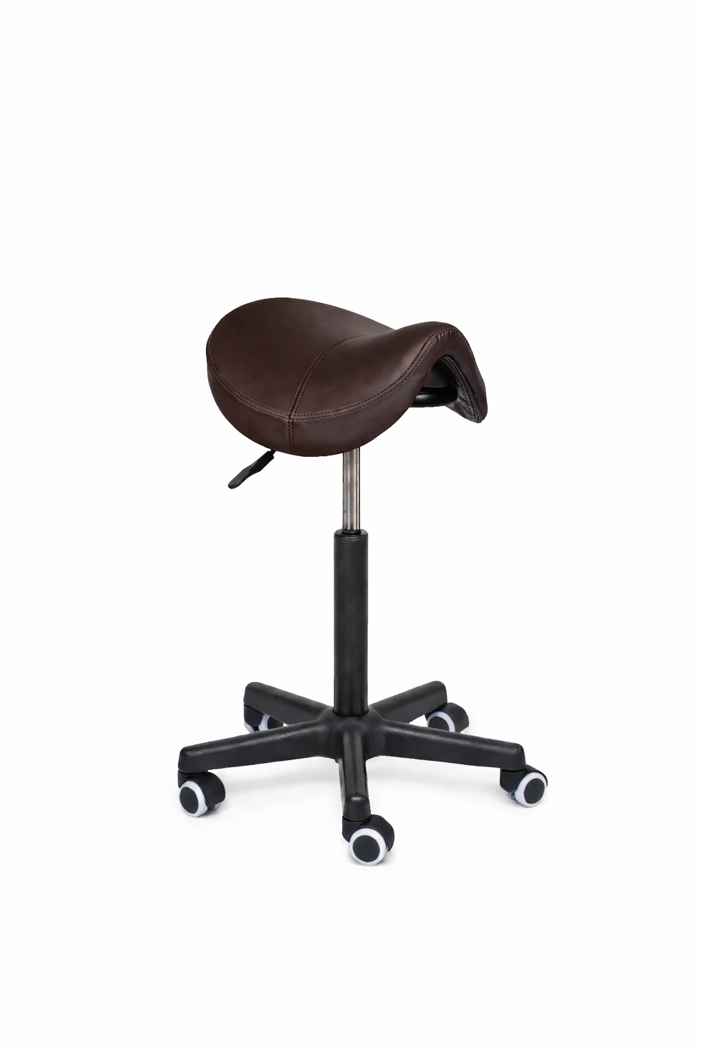 Zadelkruk Premium bruin op wielen