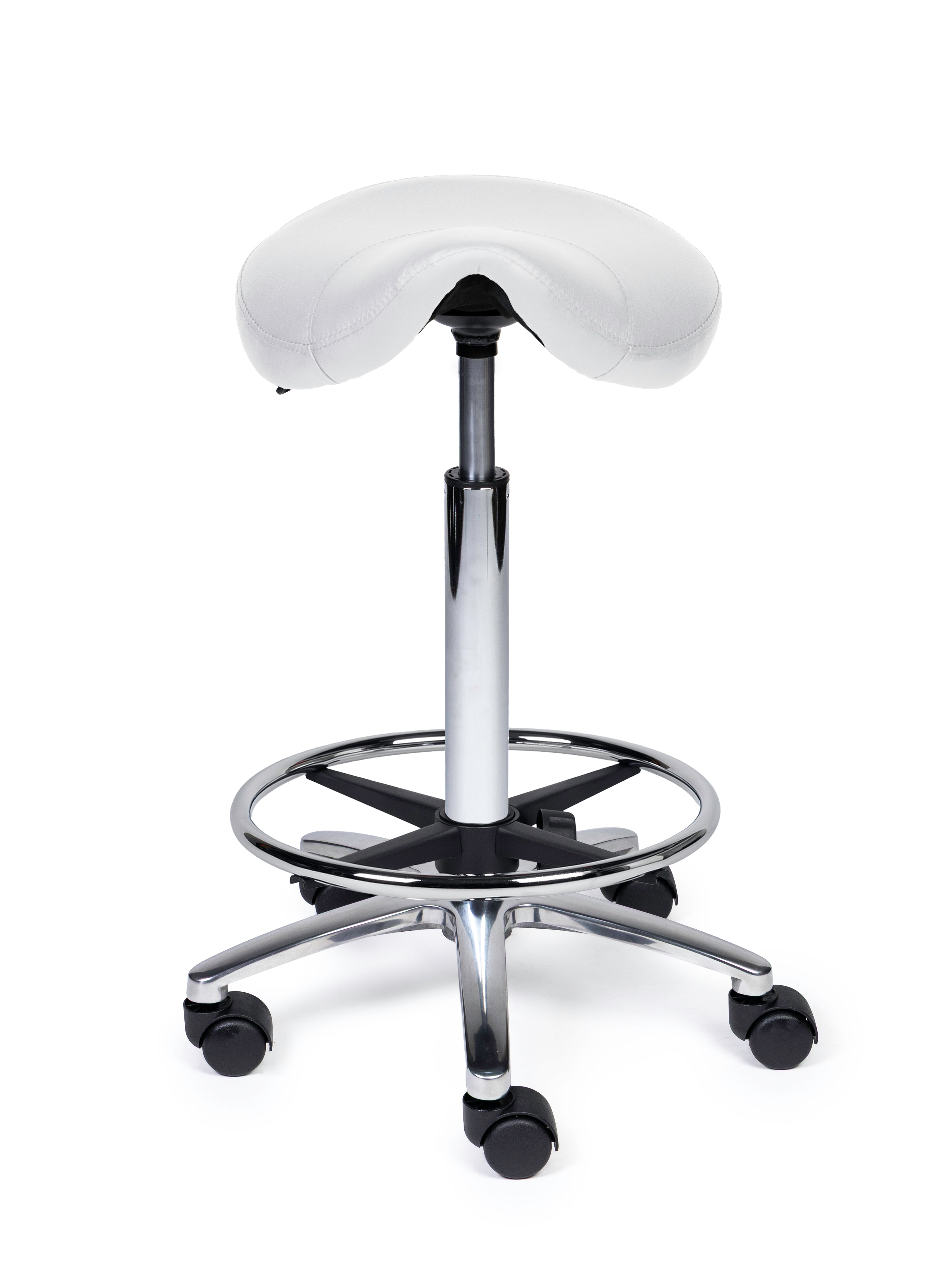 Zadelkruk Compact wit op wielen
