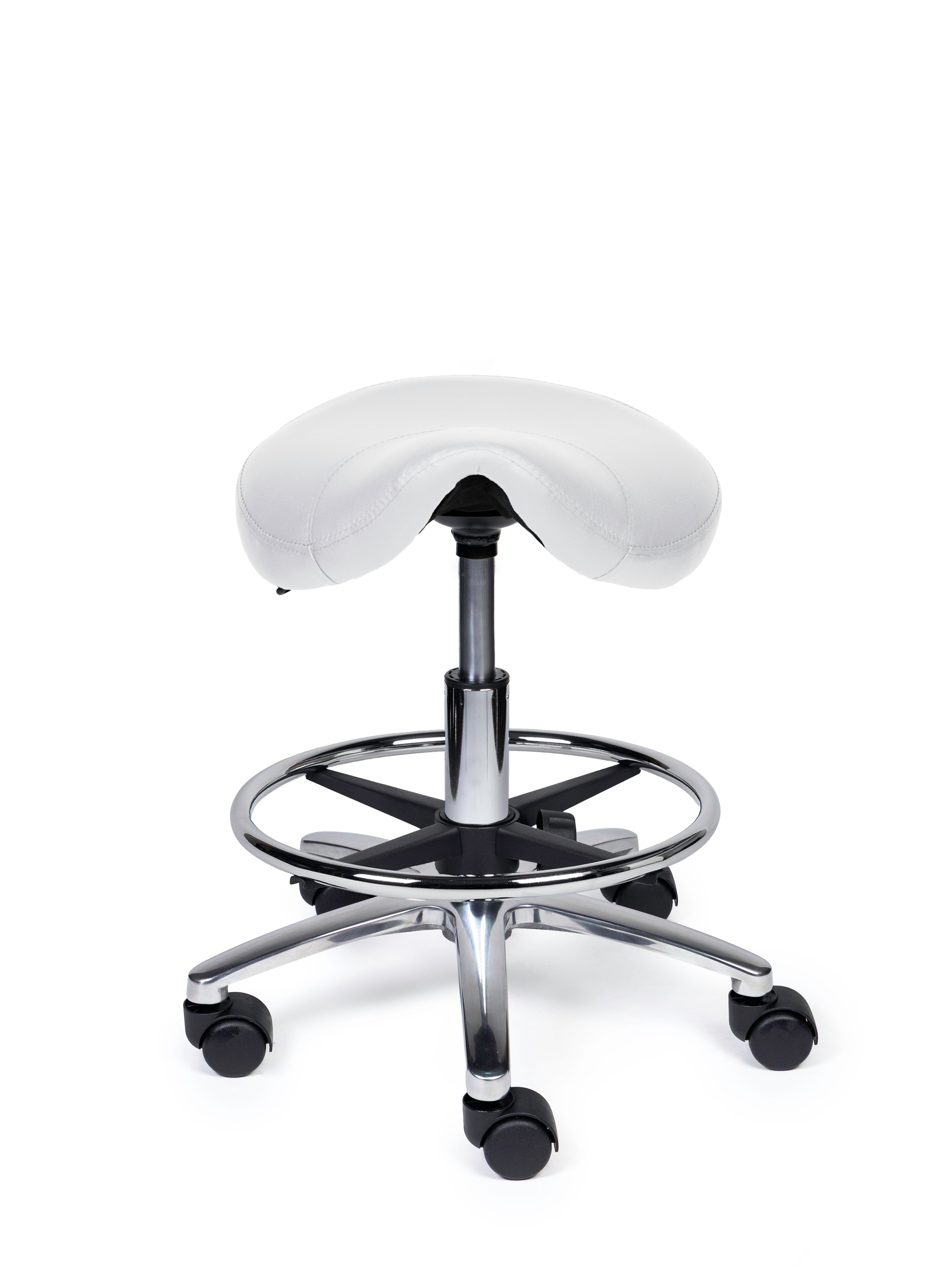 Zadelkruk Compact wit op wielen