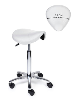 Zadelkruk Compact wit op wielen