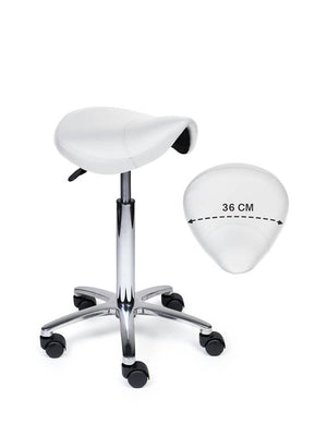 Zadelkruk Compact wit op wielen