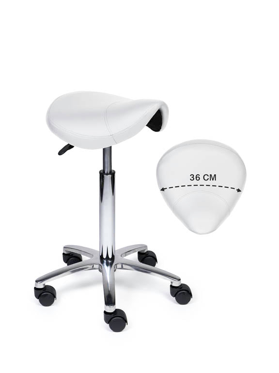 Zadelkruk Compact wit op wielen