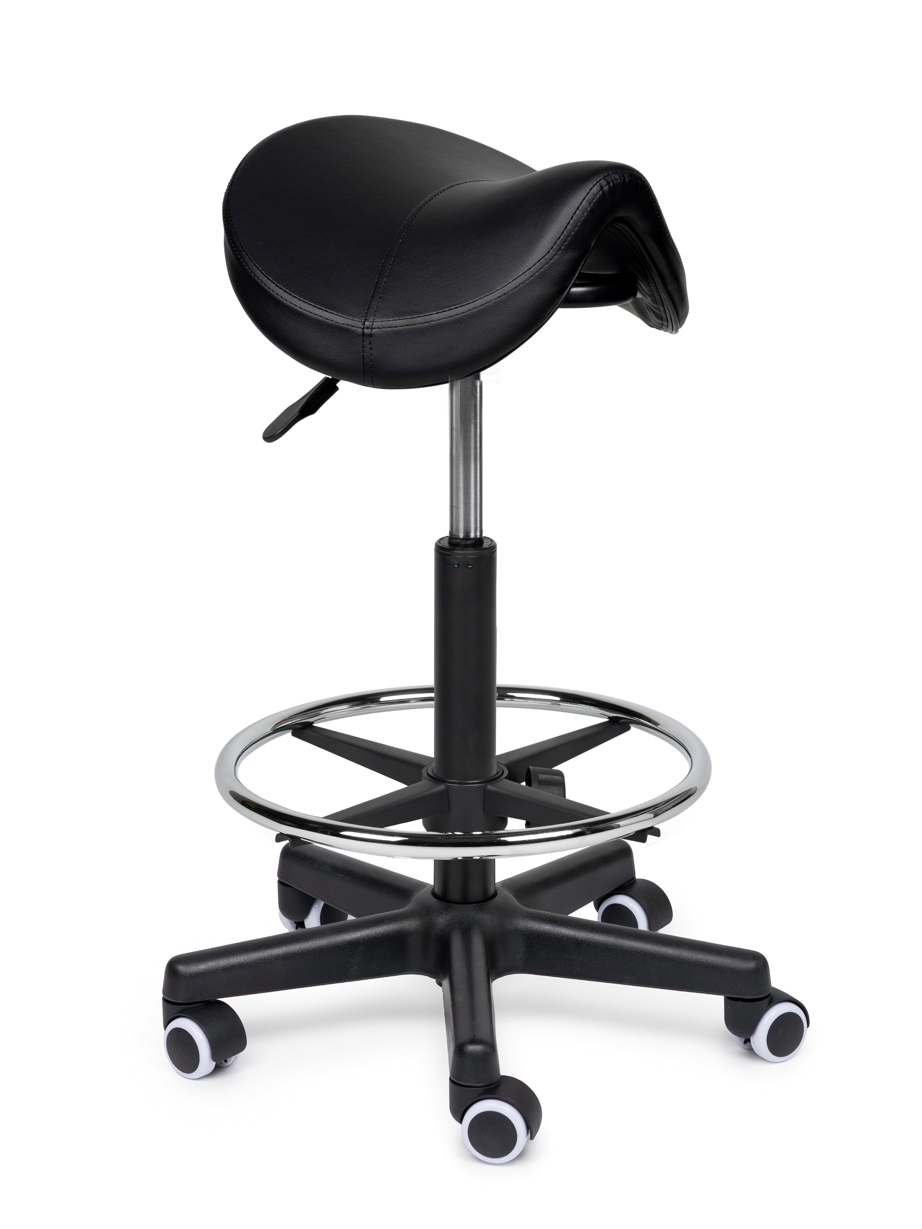 Zadelkruk Premium zwart op wielen