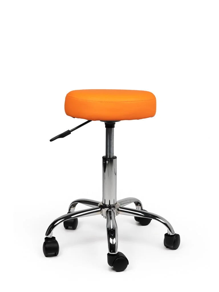 Ergonomische Tabouret Oranje op Wielen