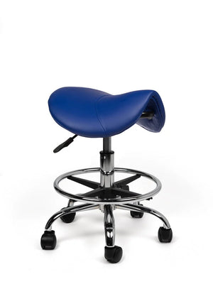 Ergonomische Zadelkruk Blauw Op Wielen
